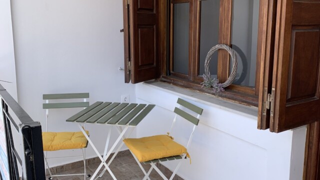 Outside area with with sea views.